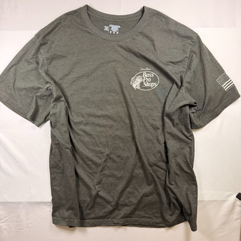 Bass Pro Shops American Flag Short Sleeve T Shirt Mens Size 3XL